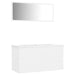 Bathroom Furniture Set White Chipboard Tbiolbt