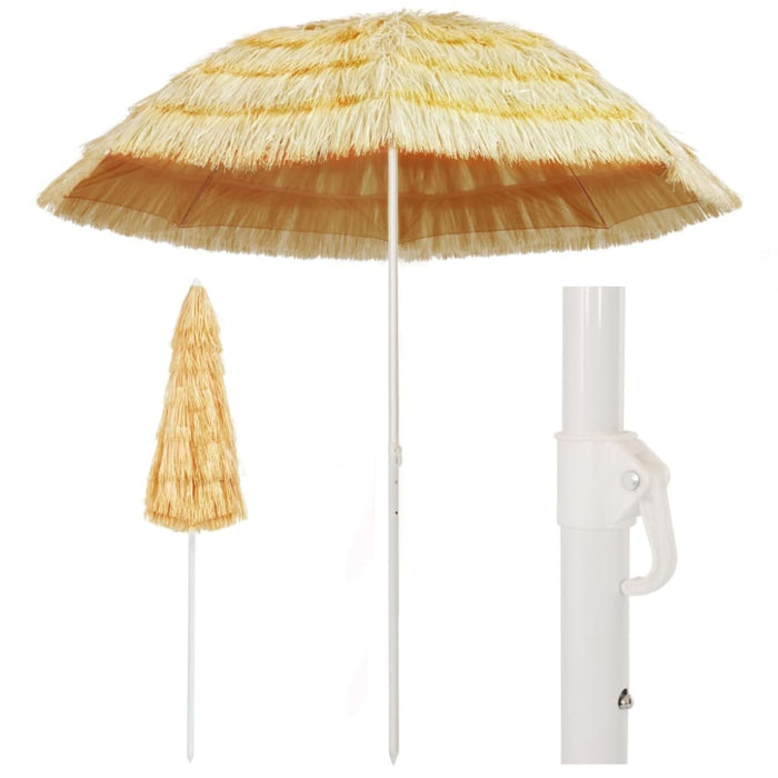 Beach Umbrella Natural 240 Cm Hawaii Style Aapan