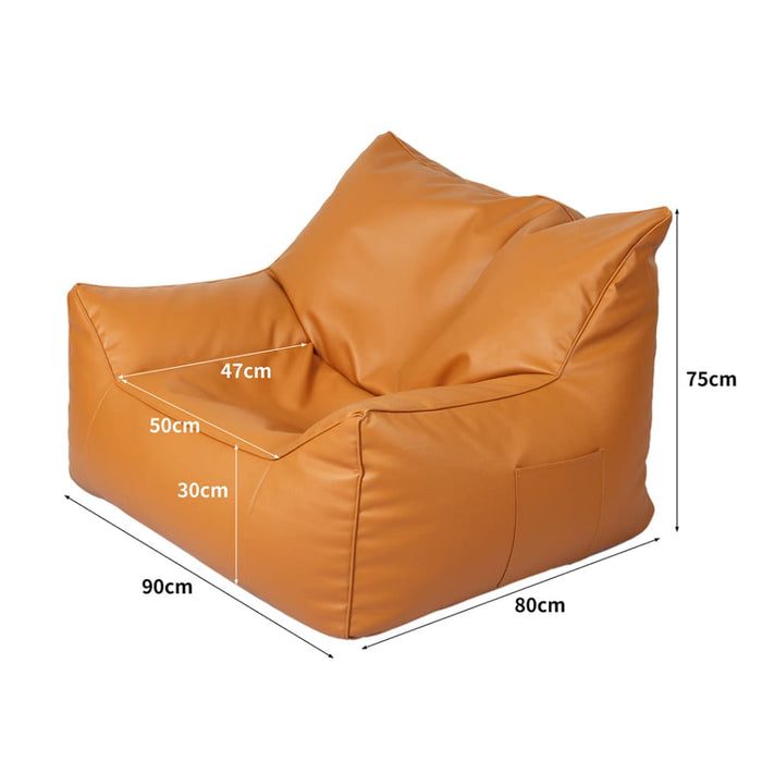 Goslash Picks Bean Bag Chair Cover Pu Indoor Home Game