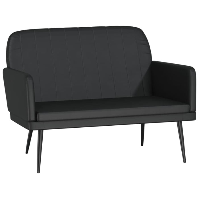 Bench Black 107x80x81 Cm Faux Leather Tpotkn