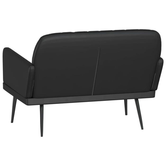 Bench Black 107x80x81 Cm Faux Leather Tpotkn