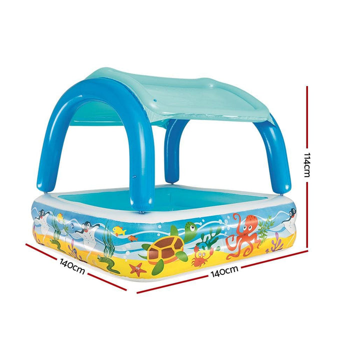 Bestway Inflatable Kids Pool Canopy Play Swimming Family