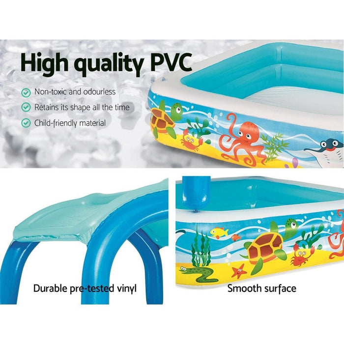 Bestway Inflatable Kids Pool Canopy Play Swimming Family