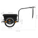 Bike Cargo Trailer Black 50 l Koiit