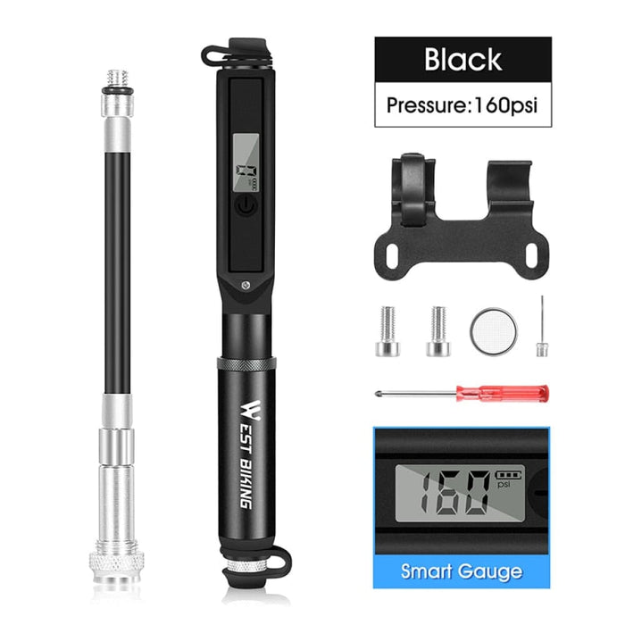 Bike Pump With Digital Display Gauge