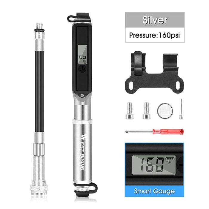 Bike Pump With Digital Display Gauge