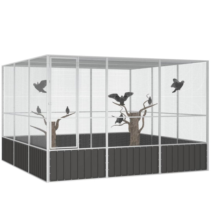 Bird Cage Anthracite 302.5x324.5x211.5 Cm Galvanised Steel