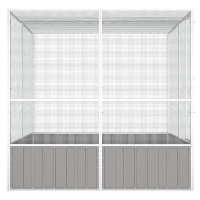 Bird Cage Grey 213.5x217.5x211.5 Cm Galvanised Steel Oioppx