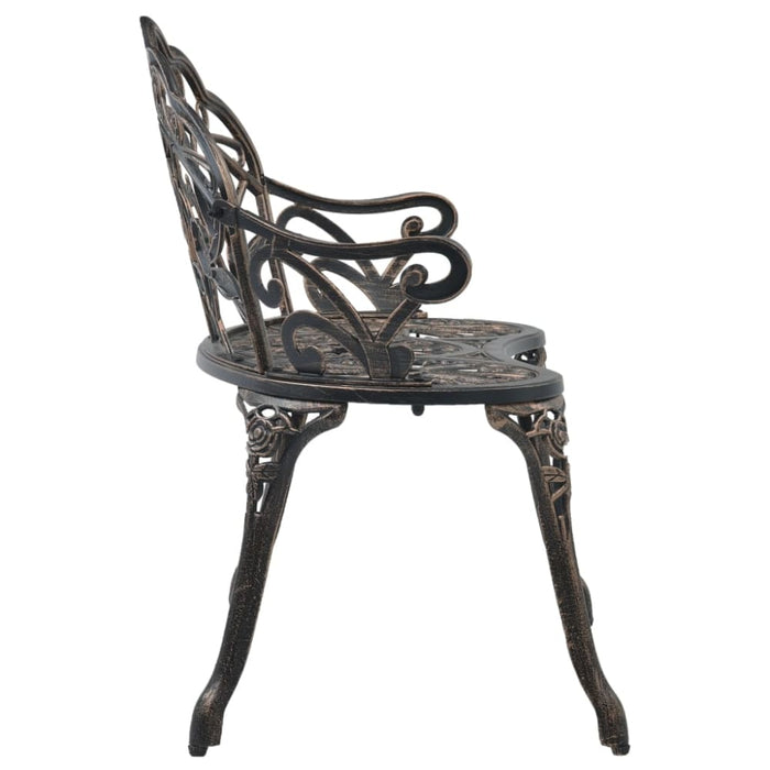 Bistro Bench Bronze Cast Aluminium Ainpk