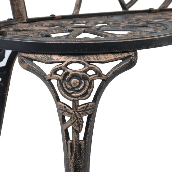 Bistro Bench Bronze Cast Aluminium Ainpk