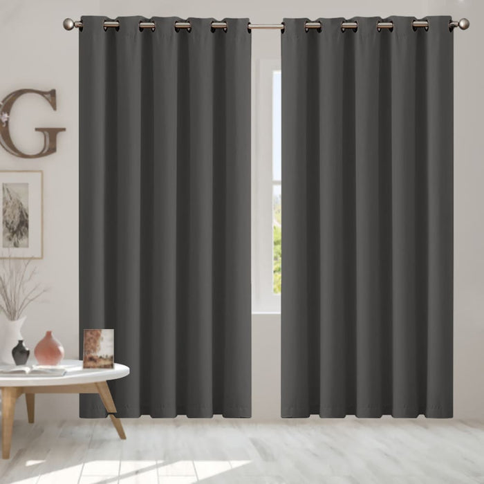 Goslash Picks 2x Blockout Curtains Panels 3 Layers Eyelet