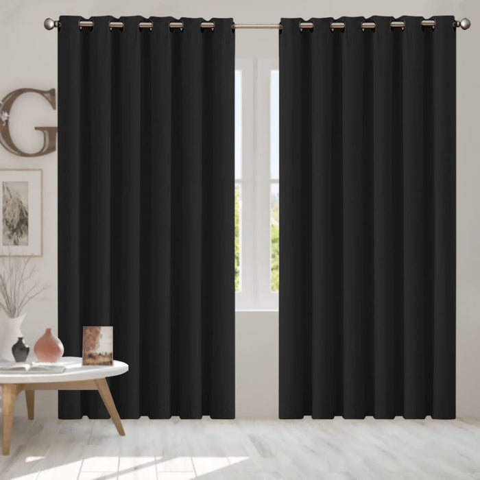 Goslash Picks 2x Blockout Curtains Panels 3 Layers Eyelet