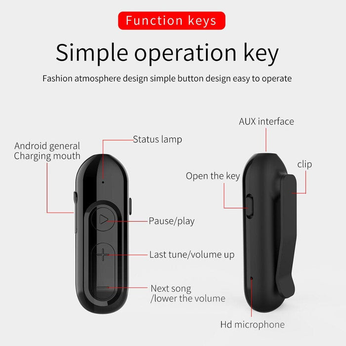 Bluetooth 5.0 Receiver Separate Design 3.5mm Jack Earphones