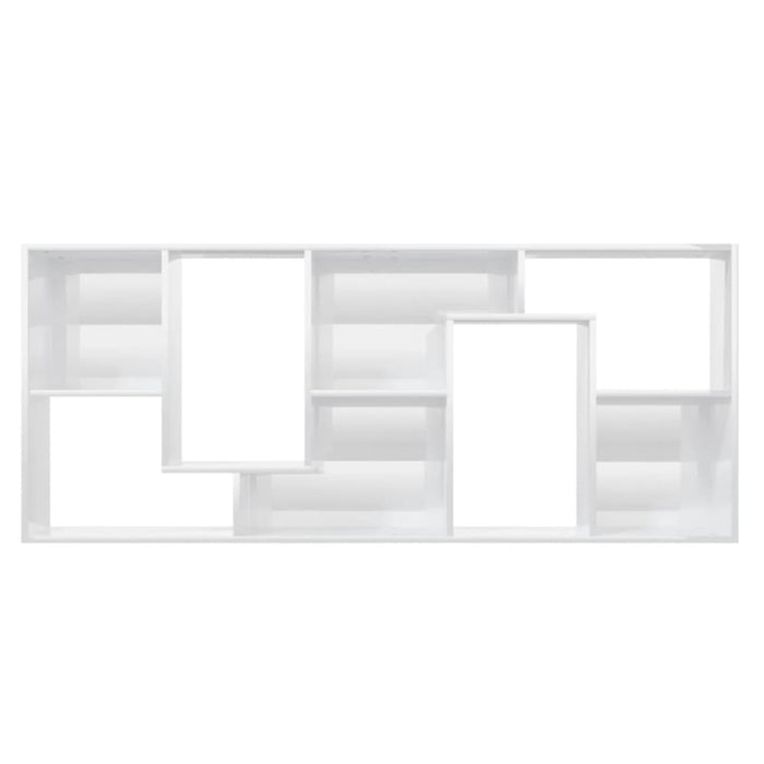 Book Cabinet Glossy Look White Chipboard Nbonnt