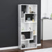 Book Cabinet Glossy Look White Chipboard Nbonnt