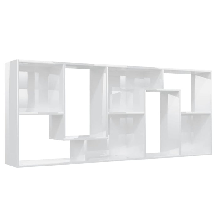 Book Cabinet Glossy Look White Chipboard Nbonnt