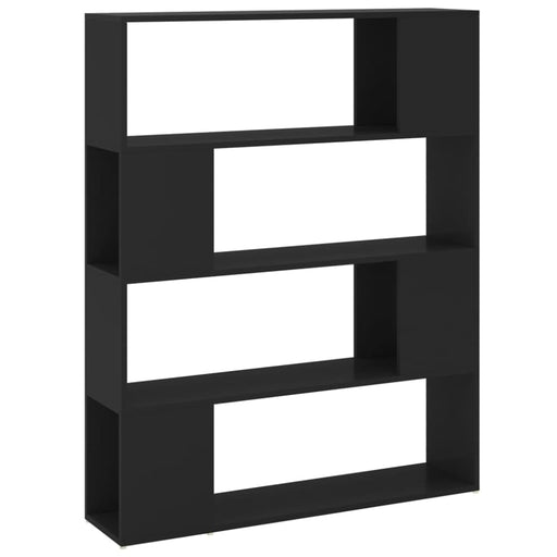 Book Cabinet Room Divider Black 100x24x124 Cm Nbkonk