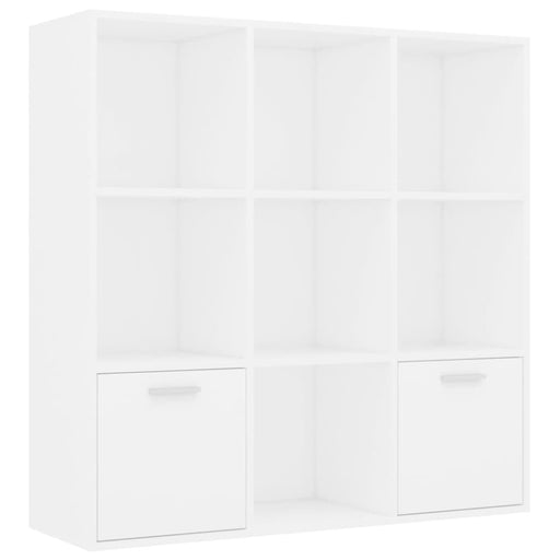 Book Cabinet White Chipboard Nboool