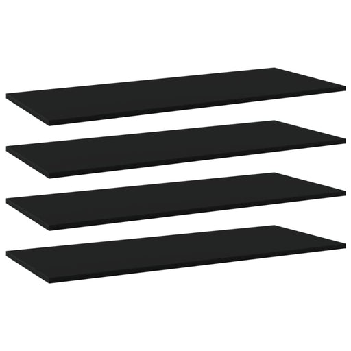 Bookshelf Boards 4 Pcs Black 100x40x1.5 Cm Chipboard Nbpaoo