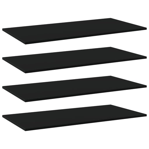 Bookshelf Boards 4 Pcs Black Chipboard Nbptbb