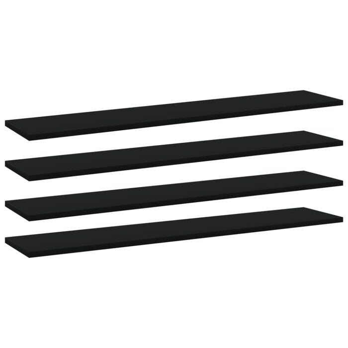 Bookshelf Boards 4 Pcs Black Chipboard Nbptnb