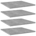 Bookshelf Boards 4 Pcs Concrete Grey Chipboard Nbpoin