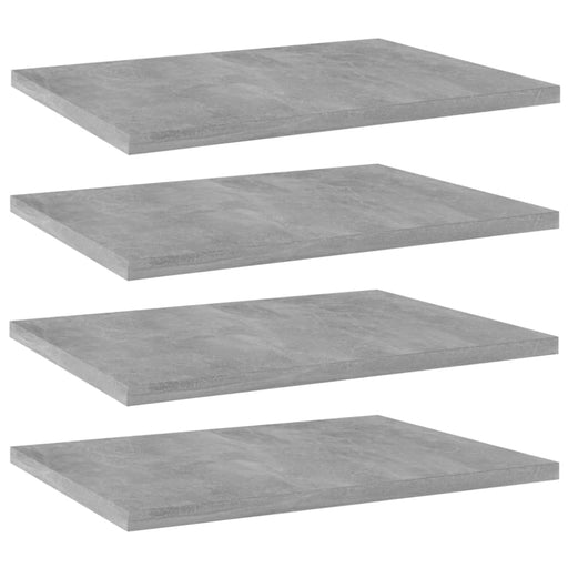 Bookshelf Boards 4 Pcs Concrete Grey Chipboard Nbpolx