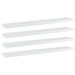 Bookshelf Boards 4 Pcs Glossy Look White Chipboard Nbpxox