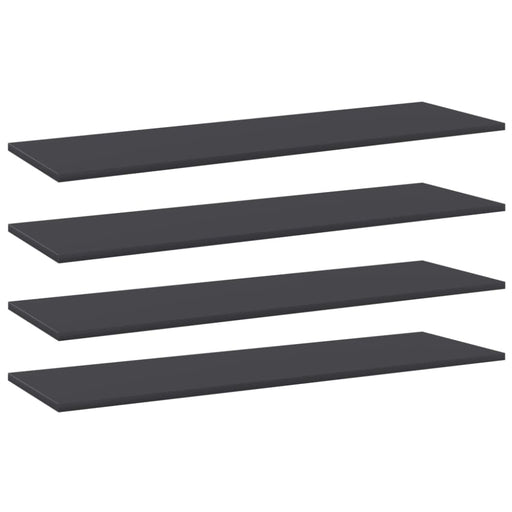 Bookshelf Boards 4 Pcs Grey 100x30x1.5 Cm Chipboard Nbptkn