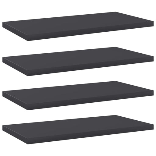 Bookshelf Boards 4 Pcs Grey 40x20x1.5 Cm Chipboard Nbpoax