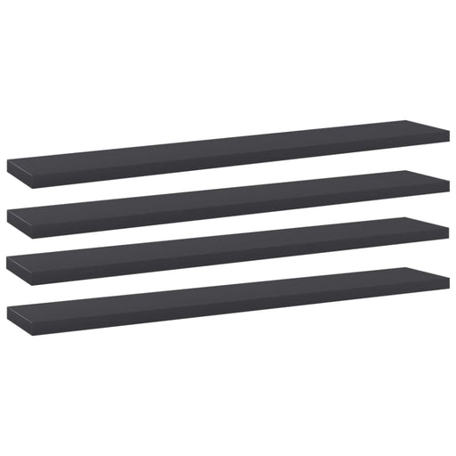 Bookshelf Boards 4 Pcs Grey 60x10x1.5 Cm Chipboard Nbpxbl