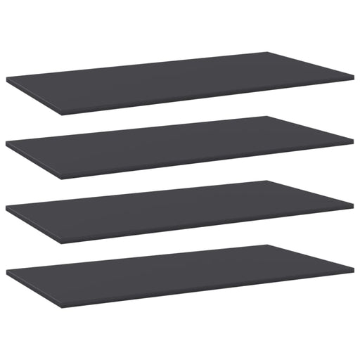 Bookshelf Boards 4 Pcs Grey 80x20x1.5 Cm Chipboard Nbptbx
