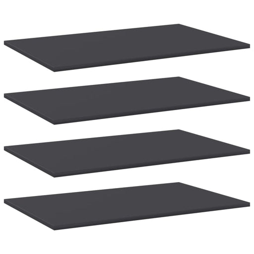 Bookshelf Boards 4 Pcs Grey 80x50x1.5 Cm Chipboard Nbptpb