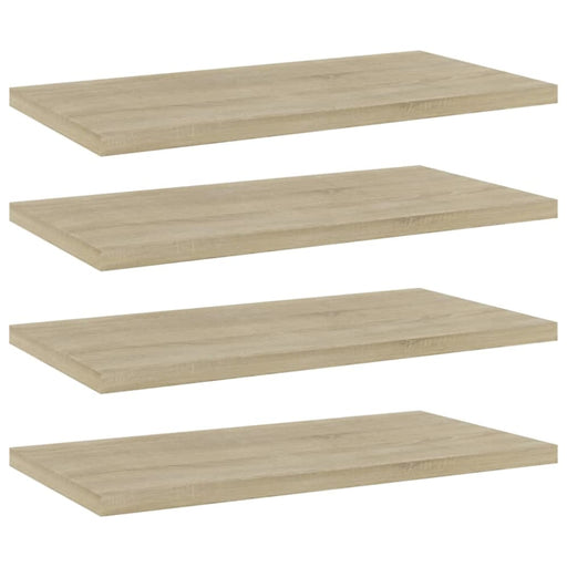 Bookshelf Boards 4 Pcs Sonoma Oak 40x20x1.5 Cm Chipboard