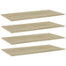 Bookshelf Boards 4 Pcs Sonoma Oak Chipboard Nbpaxo