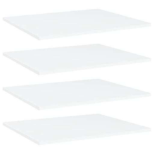 Bookshelf Boards 4 Pcs White 60x50x1.5 Cm Chipboard Nbpxll