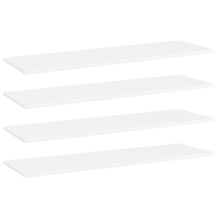 Bookshelf Boards 4 Pcs White Chipboard Nbptka