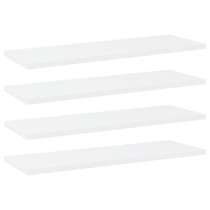 Bookshelf Boards 4 Pcs White Chipboard Nbpxon