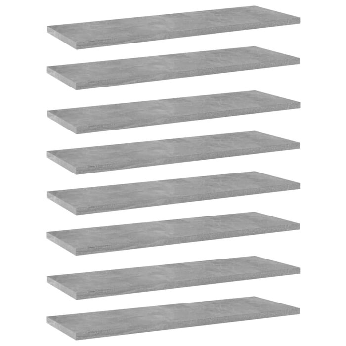 Bookshelf Boards 8 Pcs Concrete Grey Chipboard Nbpxxi