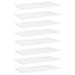 Bookshelf Boards 8 Pcs White Chipboard Nbpotk