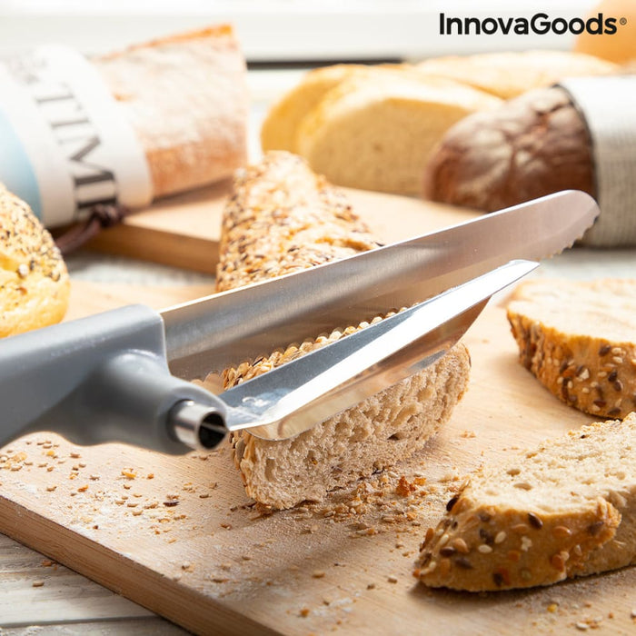 Bread Knife With Adjustable Cutting Guide Kutway Innovagoods