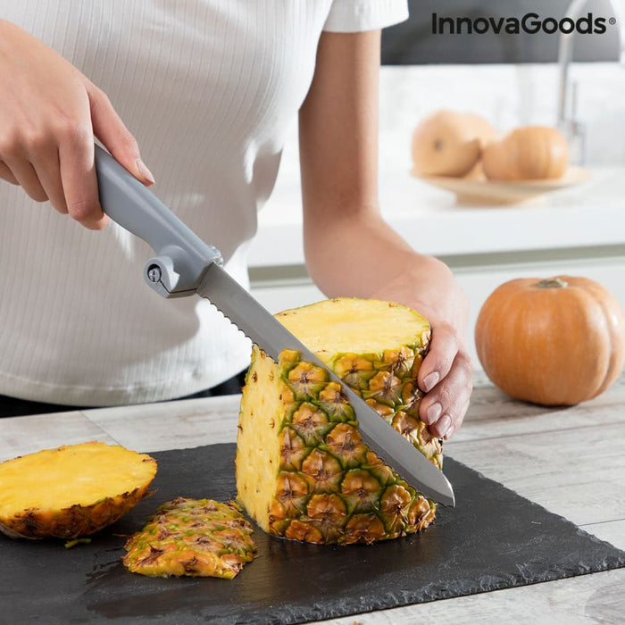 Bread Knife With Adjustable Cutting Guide Kutway Innovagoods