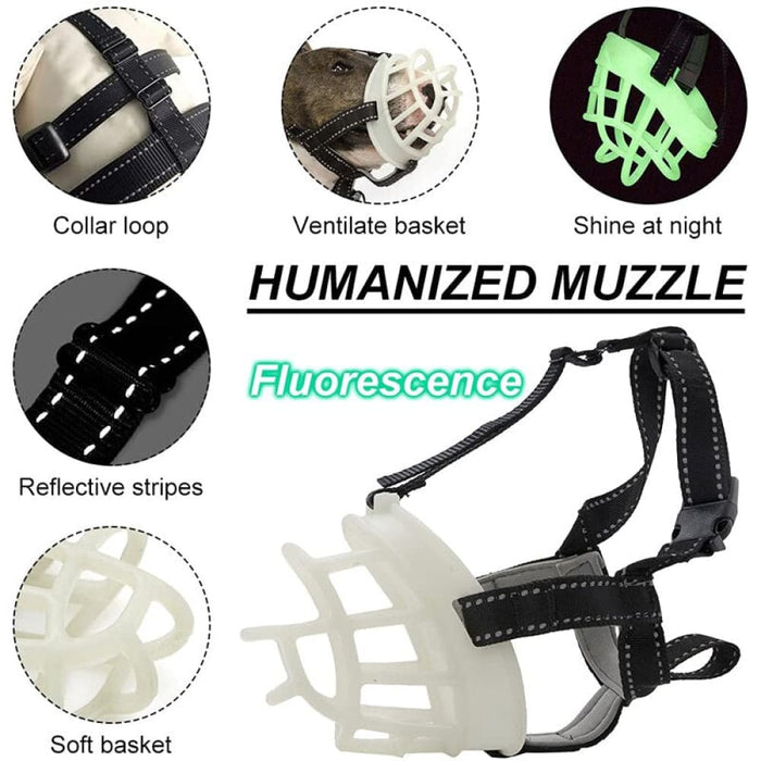 Breathable Adjustable Reflective Pet Mouth Cover Muzzle