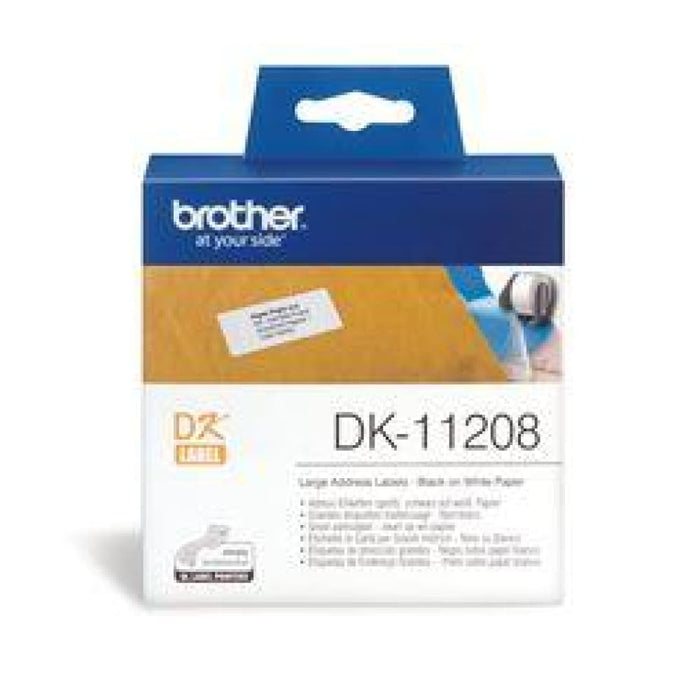 Brother Dk11208 400 Large Address Labels 38mm x 90mm