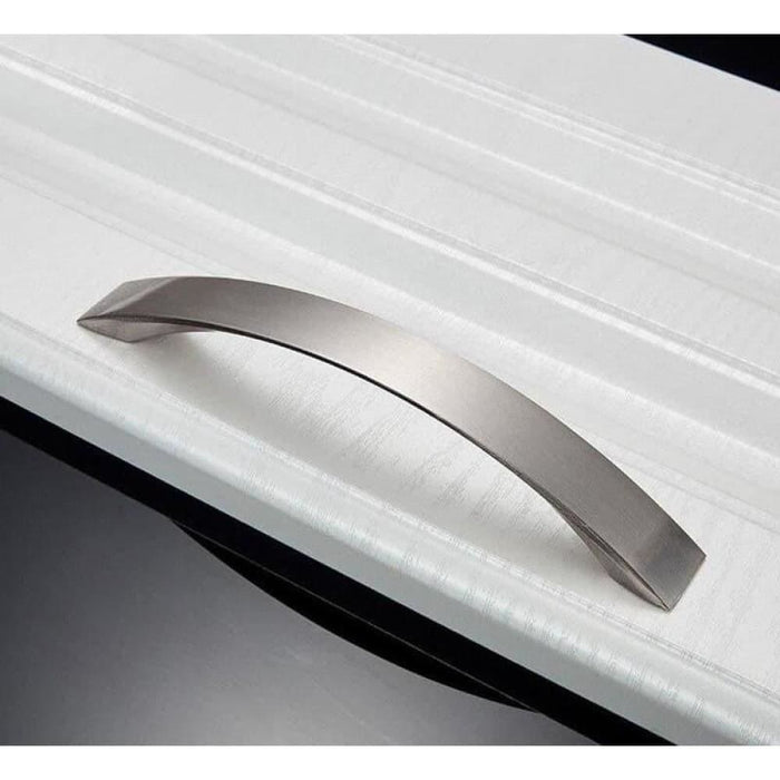 Brushed Silver Aluminum Alloy Kitchen Door Handles Cabinet