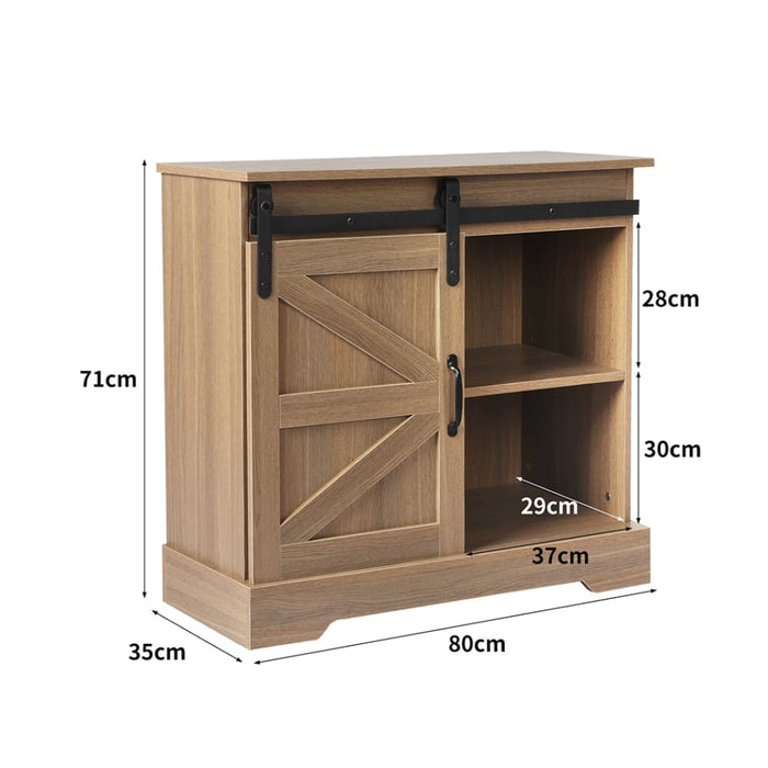 Buffet Sideboard Cabinet Single Sliding Doors Kitchen