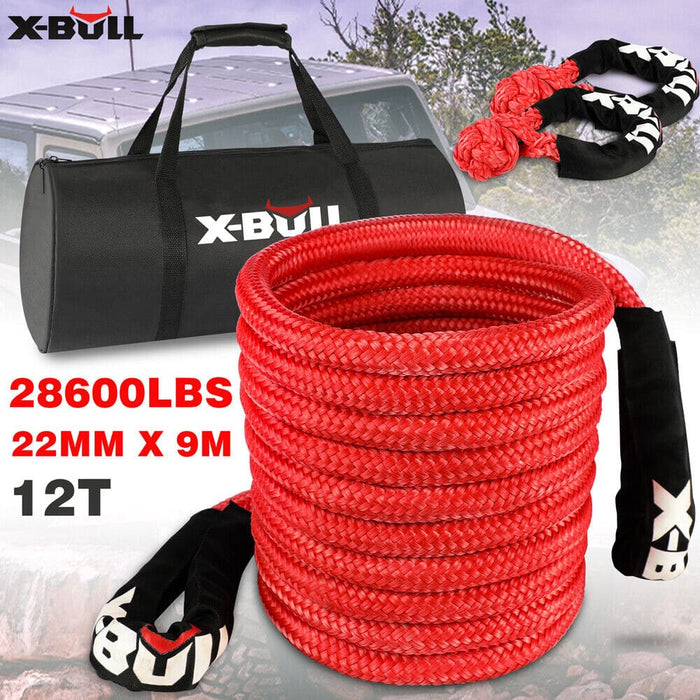 X-bull Kinetic Rope 22mm x 9m Snatch Strap Recovery Kit