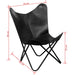 Butterfly Chair Black Real Leather Gl866695