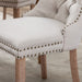 Button - tufted Upholstered Linen Fabric With Studs Trim