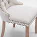 Button - tufted Upholstered Linen Fabric With Studs Trim